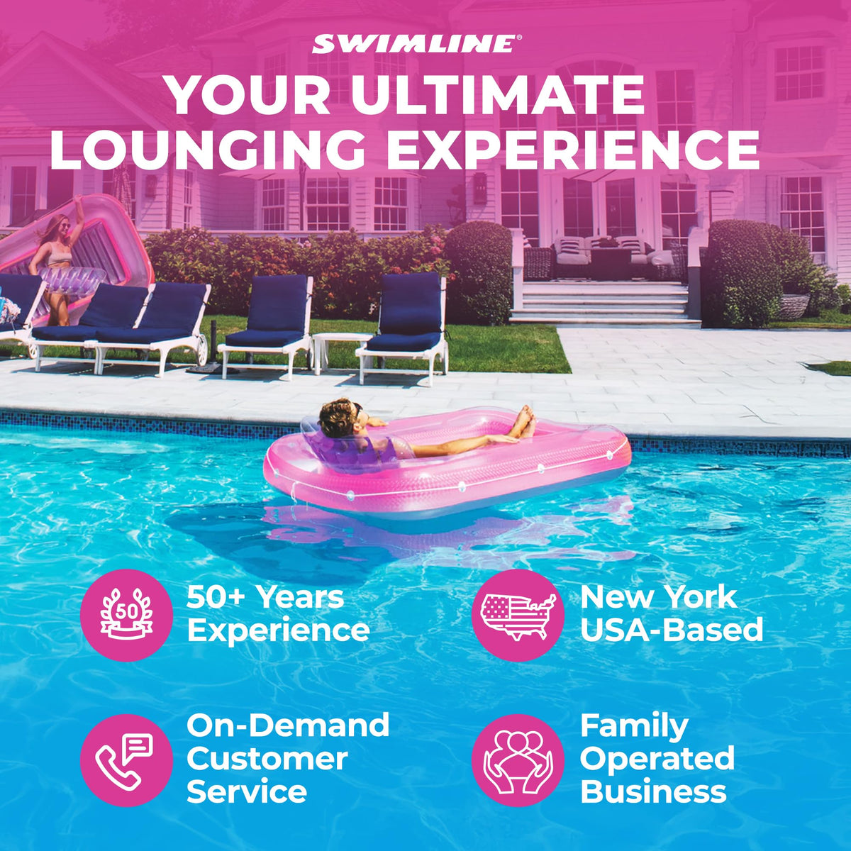 Swimline Original Suntan Tub Classic Edition easy inflate and store after use