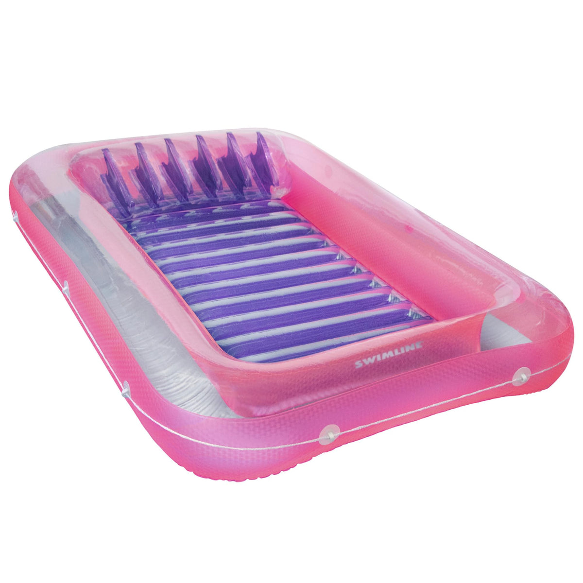Swimline Original Suntan Tub Classic Edition pink purple lounge for sun filled pool days
