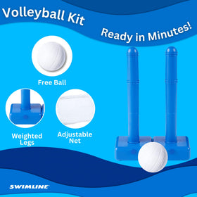 Fast setup, Swimline pool volleyball game ready in minutes