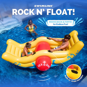 Swimline Sea-Saw Rocker yellow grab handles, added security during lively waves
