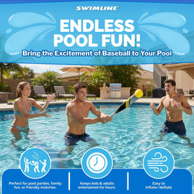 Swimline soft neoprene bat highlights safe, comfortable handling for all skill levels.