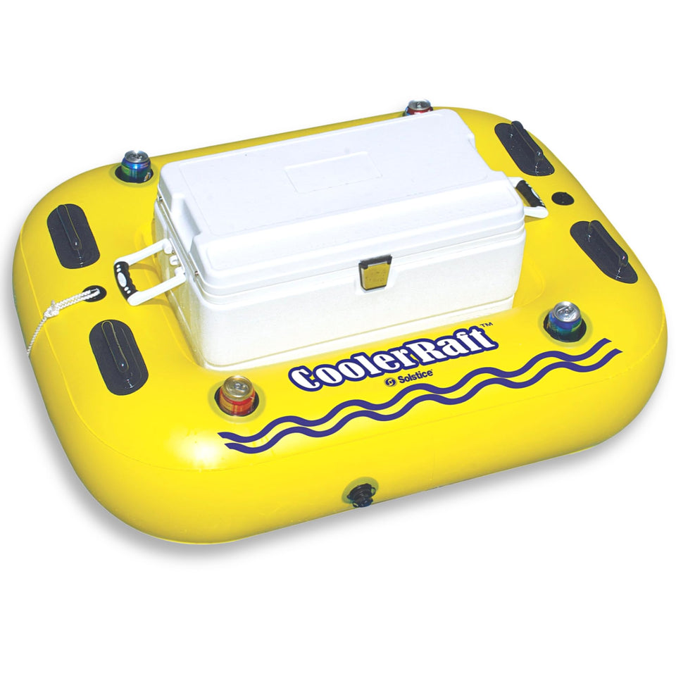 Swimline Solstice cooler raft 55in, ready for water adventures and quick pack-up.