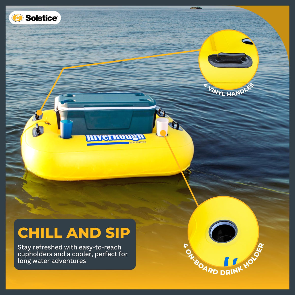 Swimline Solstice heavy-duty vinyl withstands sun and wear.