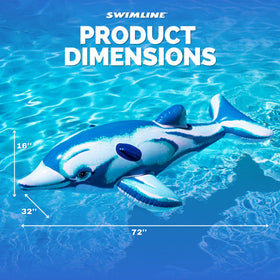 SWIMLINE UV-resistant vinyl dolphin float stays vibrant in sun