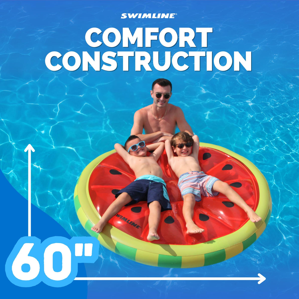 Swimline Watermelon Slice durable vinyl UV resistant for sunny days