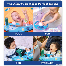 SwimSchool interactive play console with five toys for infant engagement
