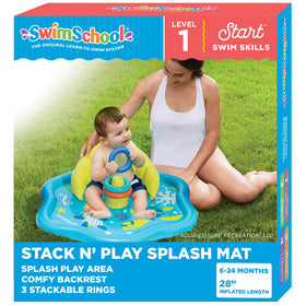 SwimSchool Baby Splash Mat backrest supports baby for stable playtime