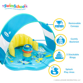 SwimSchool backrest design provides comfortable infant support during play