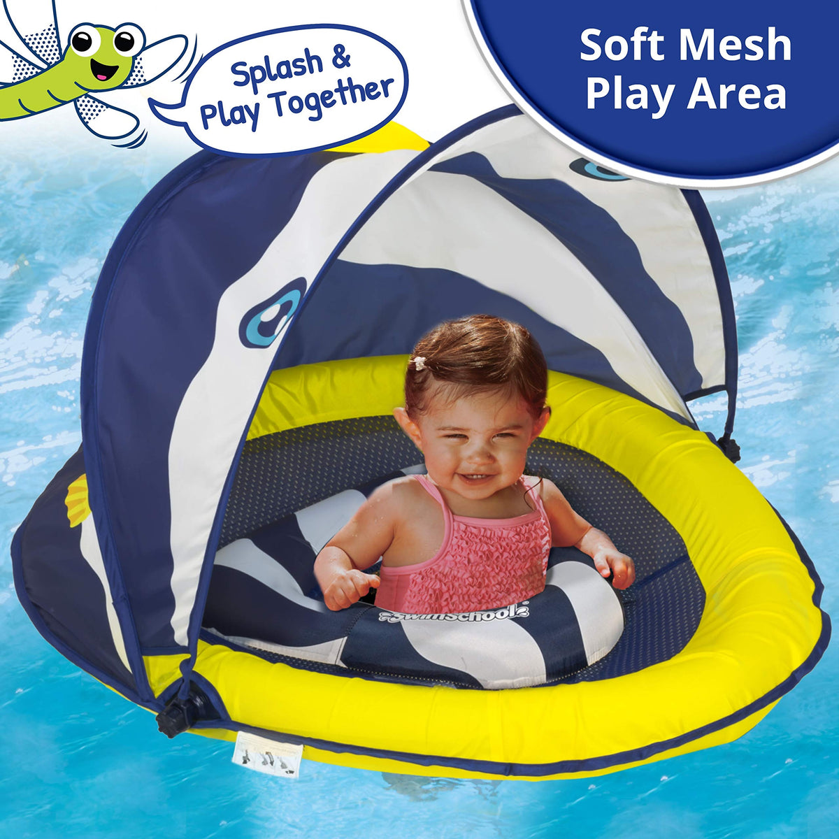 SwimSchool Deluxe Baby Float dual air chambers for stable buoyancy
