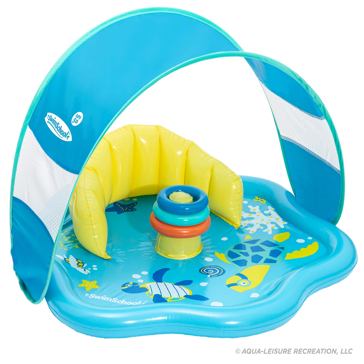 SwimSchool whimsical sea creatures design adds cheerful color