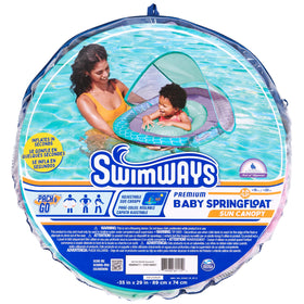 Mermaid-themed SwimWays float supports water exploration for curious babies