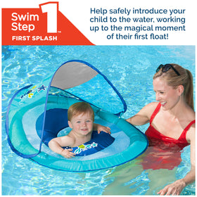 SwimWays float folded for easy storage in the included tote