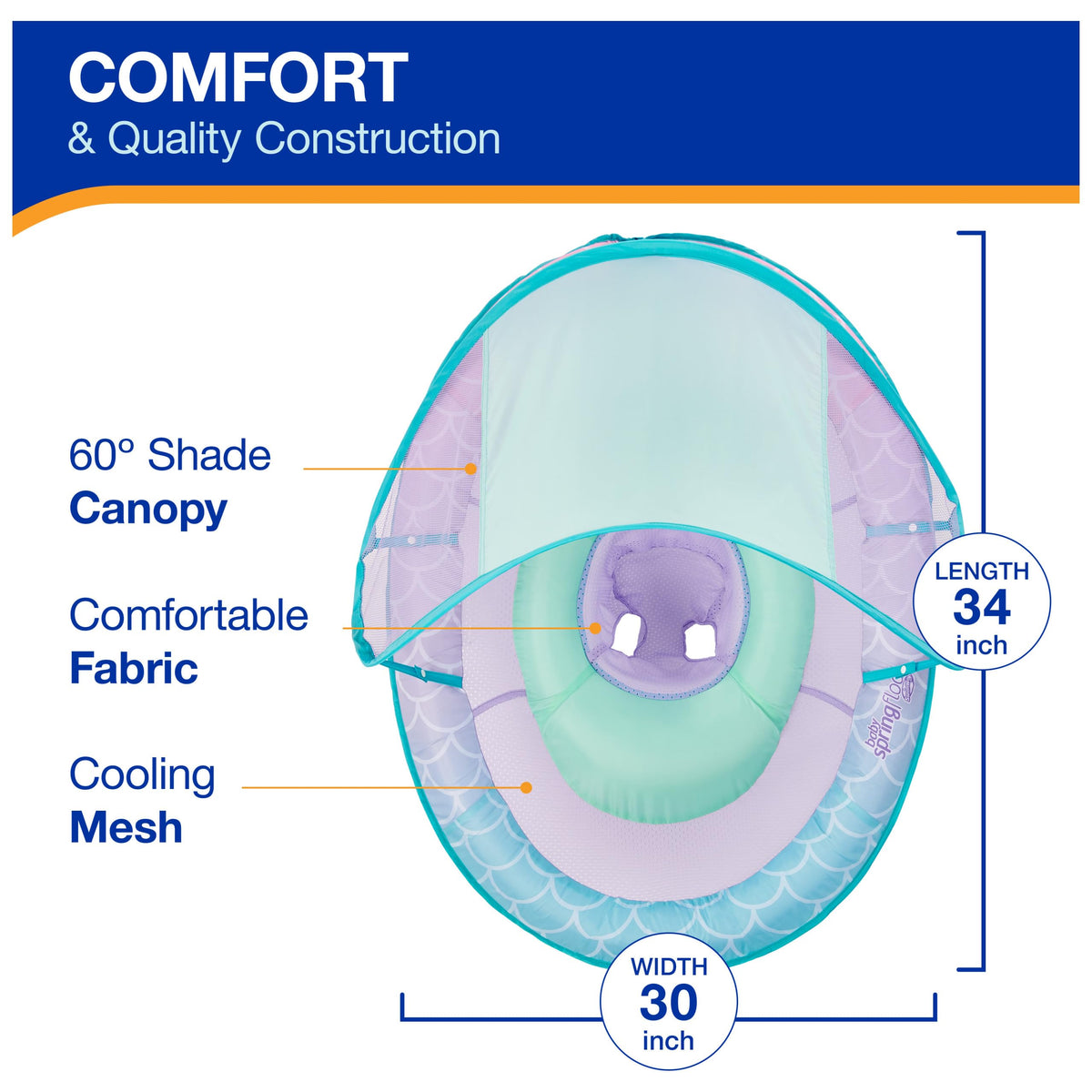 SwimWays inner-spring design improves stability for curious babies