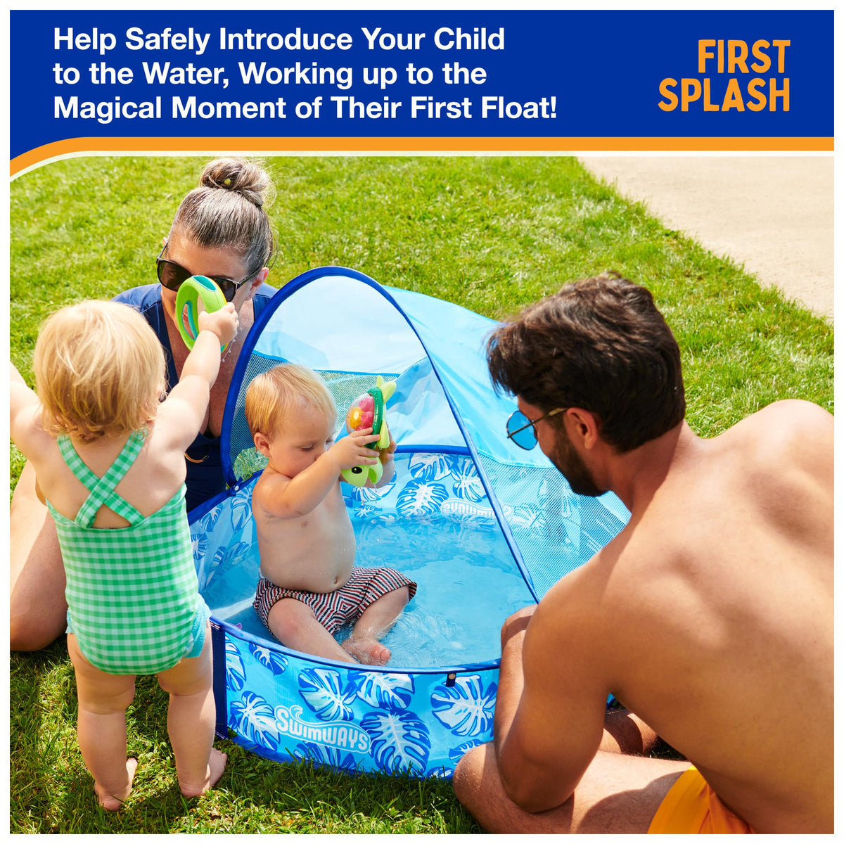 SwimWays Elite Pop-Up Backyard pool introduces water play safely