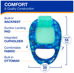 SwimWays Elite Spring Float Cupholder keeping a drink within reach on the water