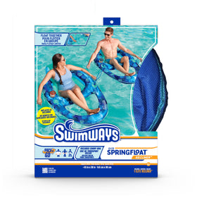 SwimWays Elite Spring Float Folded design showing portable storage for travel