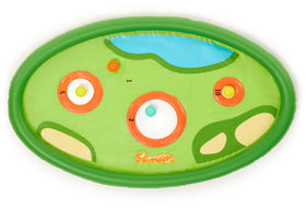 SwimWays Hydro Golf backyard play setup with floating target