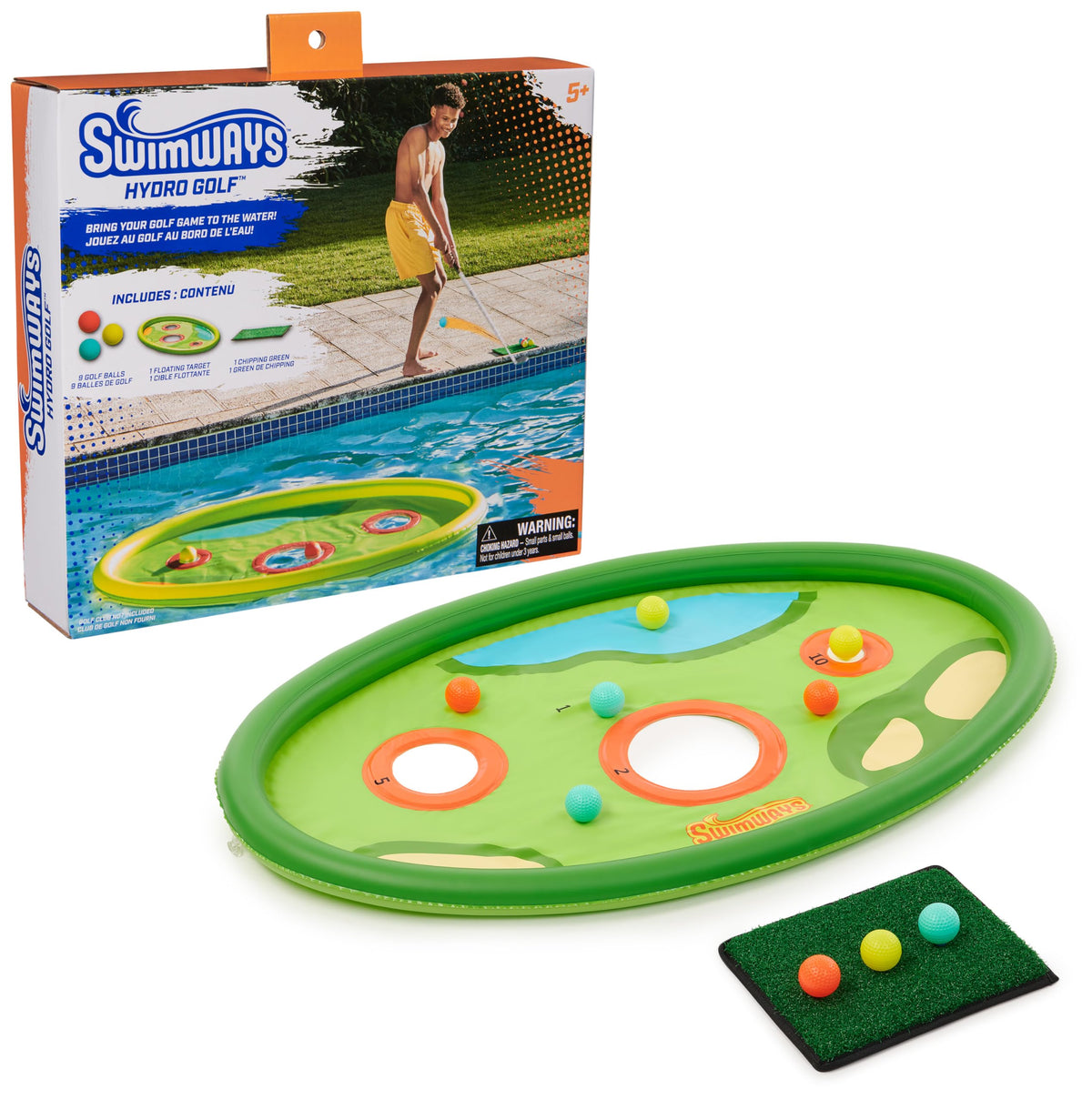 SwimWays Hydro Golf floating target ready for water play