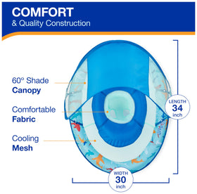 SwimWays inner spring adds stability for a steady water introduction.