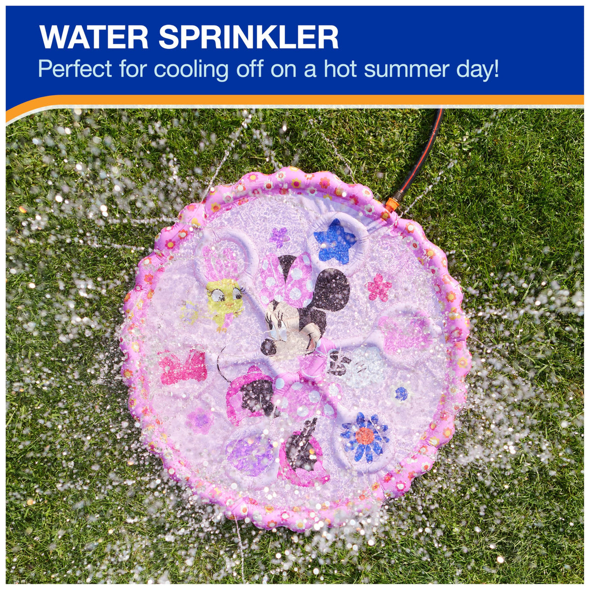 SwimWays Minnie Mouse Splash Pad sprinklers help keep kids cool on hot days.