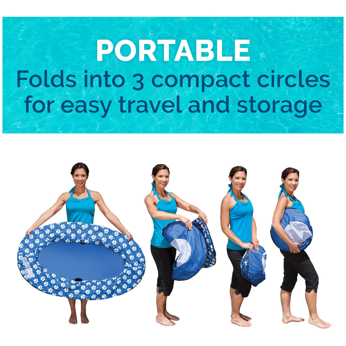 SwimWays Paddle Paws raft carry bag included for easy transport