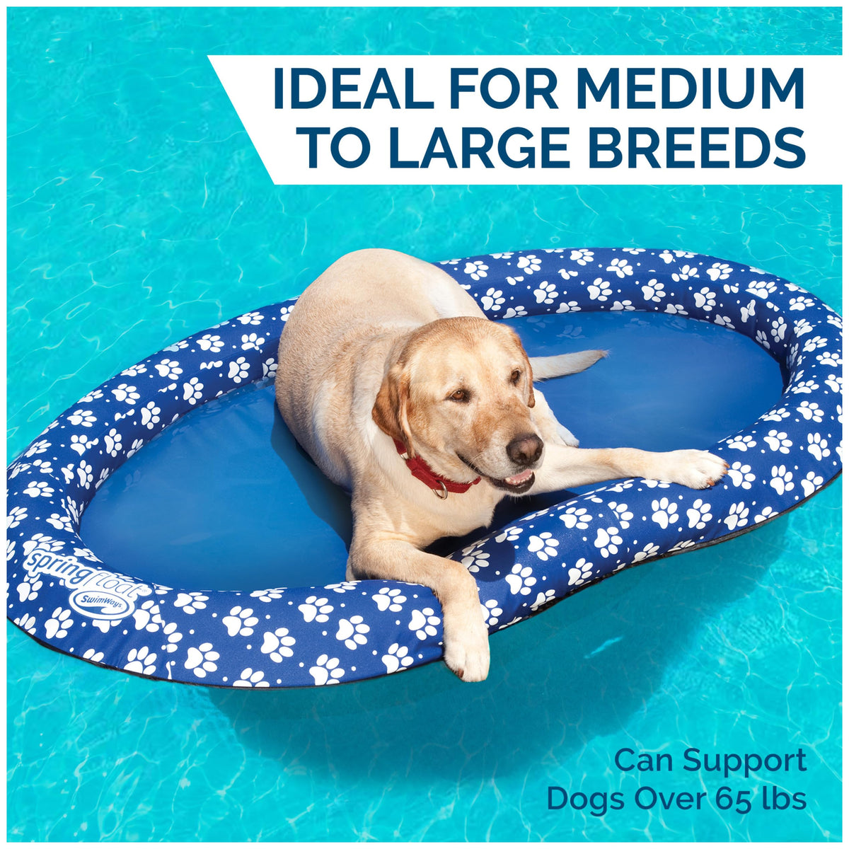 SwimWays Paddle Paws raft inner spring edge provides comfort and stability