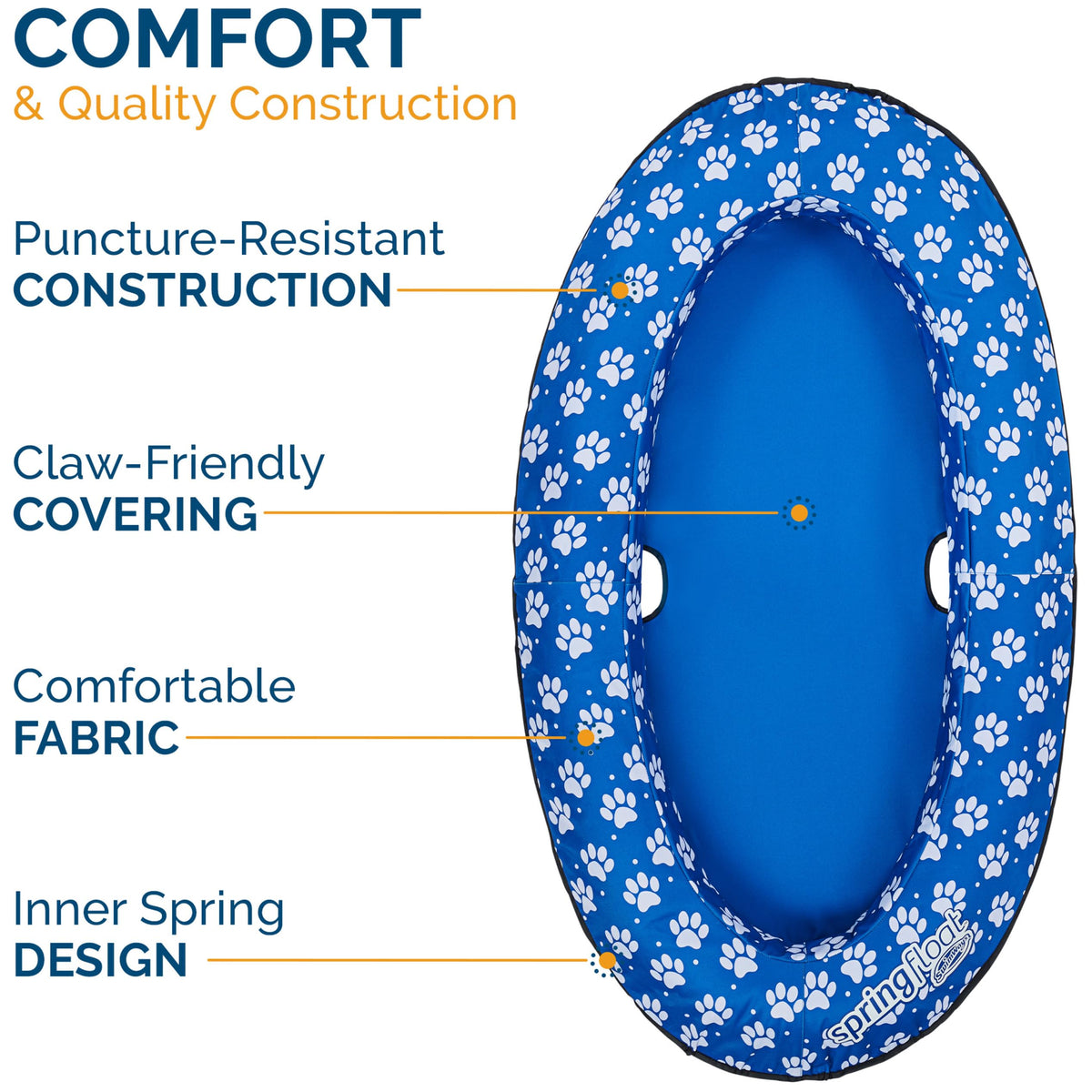 SwimWays Paddle Paws raft jet valve enables quick inflation and deflation