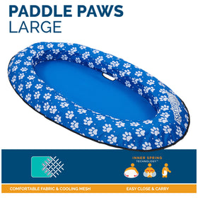 SwimWays Paddle Paws raft features puncture‑resistant fabric for durability