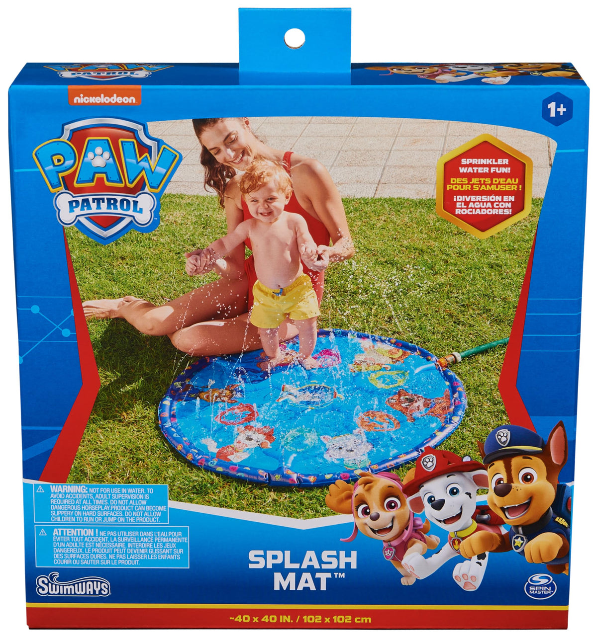 SwimWays PAW Patrol Splash Pad with bright graphics for cooling outdoor fun.