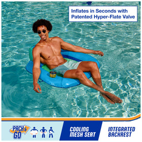 SwimWays Spring Float Premium SunSeat inner spring design enhances stability.