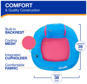 SwimWays Spring Float inner spring design adds stability for lounging.