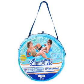 Aqua design of SwimWays Spring Float Premium Duo adds poolside style.