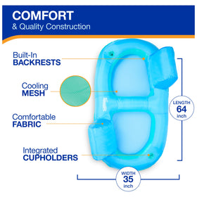 Inner spring edge of the SwimWays Spring Float Premium Duo for stability.