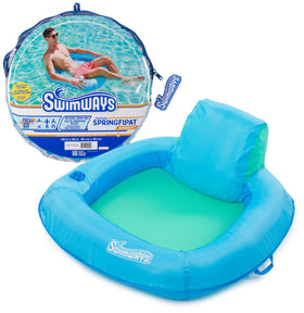 SwimWays Spring Float Premium SunSeat pool lounge keeps you cool while floating.
