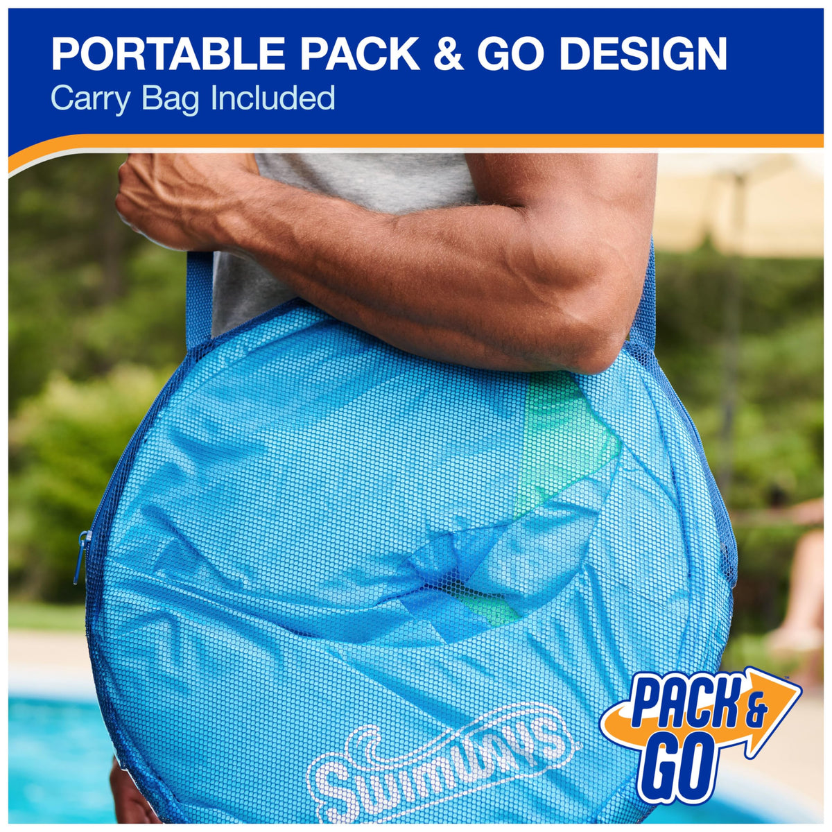 SwimWays Spring Float Suncatcher aqua blue design adds poolside style
