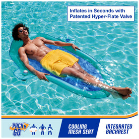 SwimWays Spring Float Suncatcher head pillow supports neck while drifting