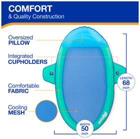 SwimWays Spring Float Suncatcher inner spring design for stability and comfort