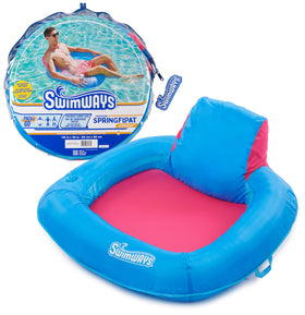SwimWays Spring Float SunSeat in pool keeps you cool and relaxed just beneath the surface.