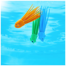 Children practice swimming skills with SquiDivers for safe swim training.