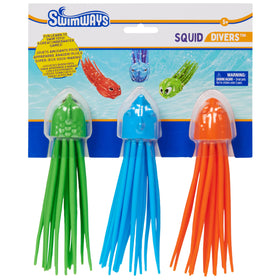 SwimWays SquiDivers three-pack pool toy ready for dive practice.