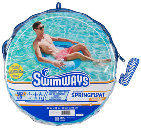 SwimWays SunSeat measures 38x38x15.5 inches and supports up to 250 lbs.