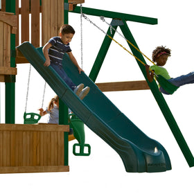 Swing-N-Slide NE 4699-T Super Summit Slide shows a 3-piece design for simple setup