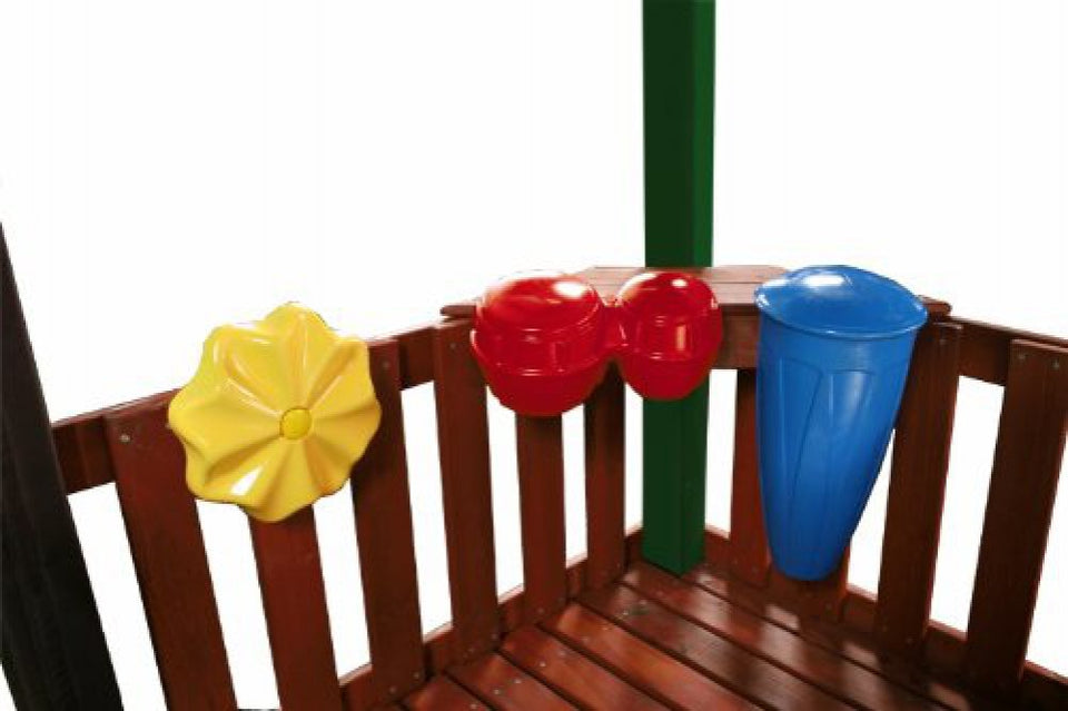 Swing-N-Slide NE 4895 blue Babaloo drum enhances backyard percussion sessions for kids.
