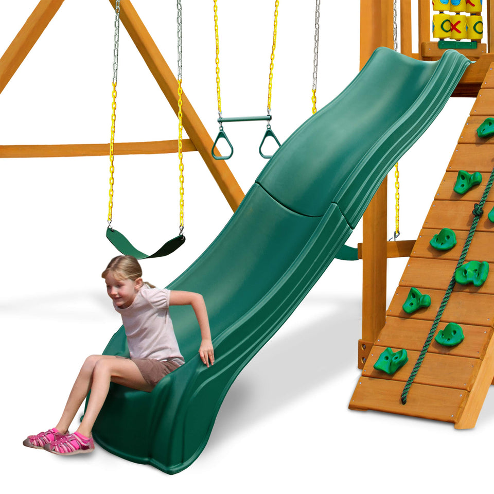 Swing-N-Slide Olympus Wave Slide on a 4-foot deck for smooth, fast play