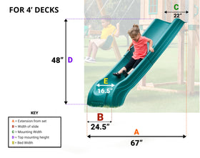 Summit Slide supports up to 250 pounds for family play