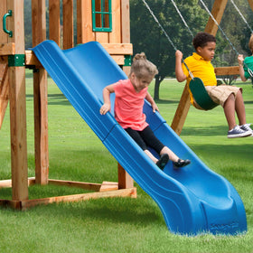 Summit Slide wide handrails provide secure grip during descent
