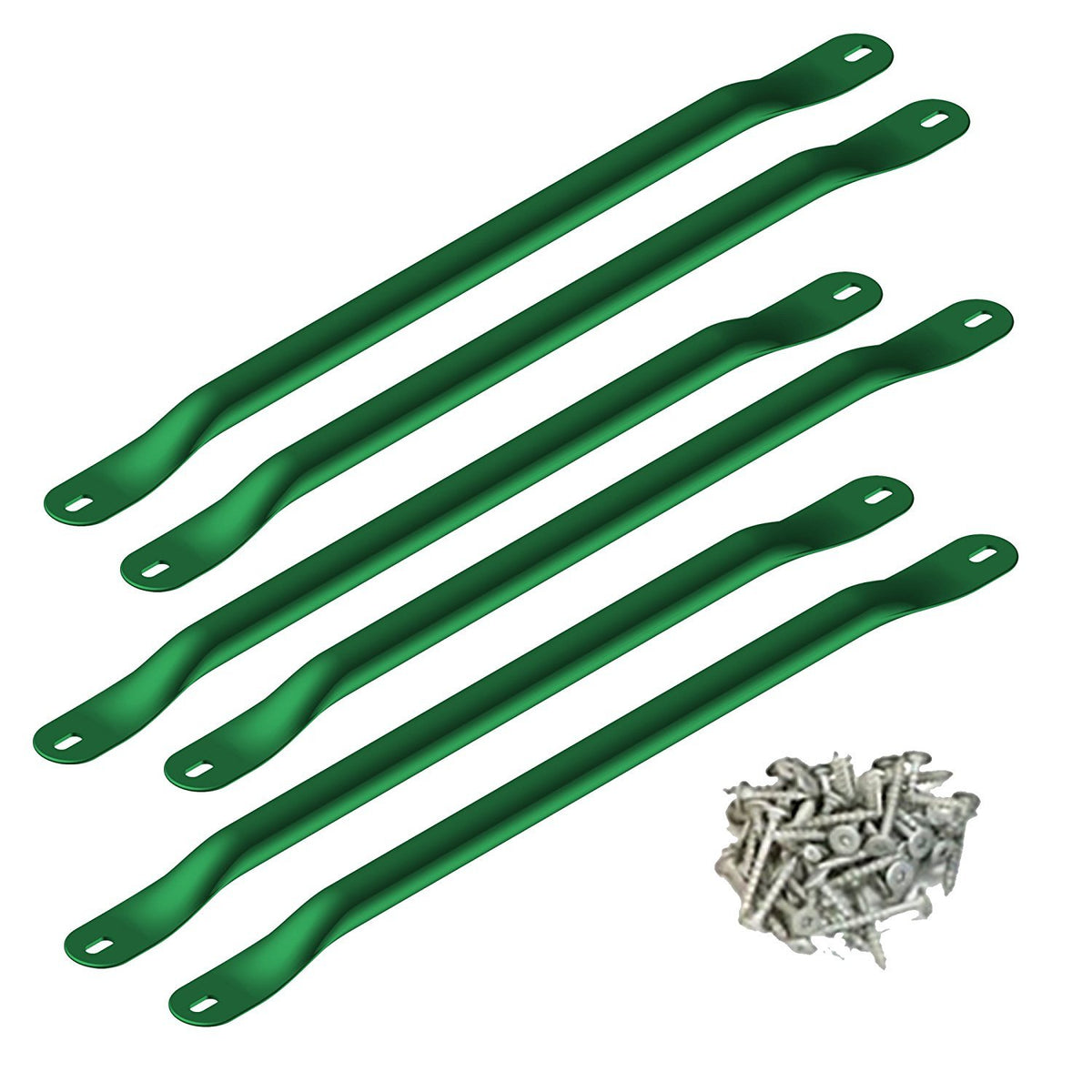 Swing-N-Slide WS 4564 metal monkey bars with six 21.5-inch rungs in green for backyard play