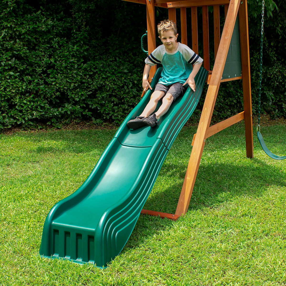 Swing-N-Slide WS 5037 molded-plastic construction close-up for durability