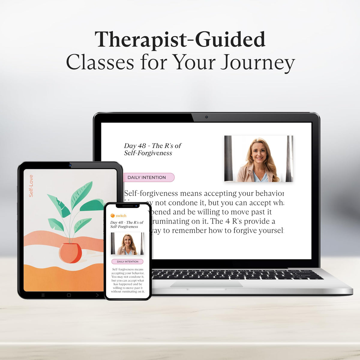 Switch Research Self-Love Journal video content providing prompt guidance