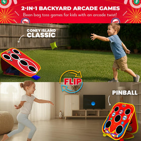 SWOOC Backyard Arcade pinball mode for family-friendly backyard play